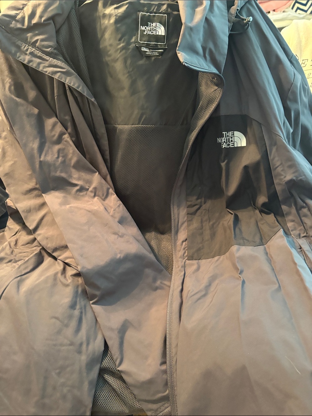 The North Face Men's Hooded Raincoat in Dark Gray